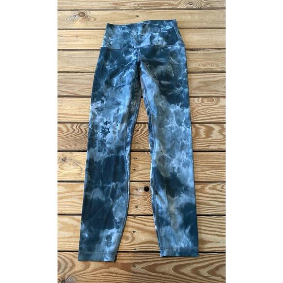 Lululemon Athletica Tie Dye High Rise Align Leggings Size 4 Women’s Green - Picture 1 of 8